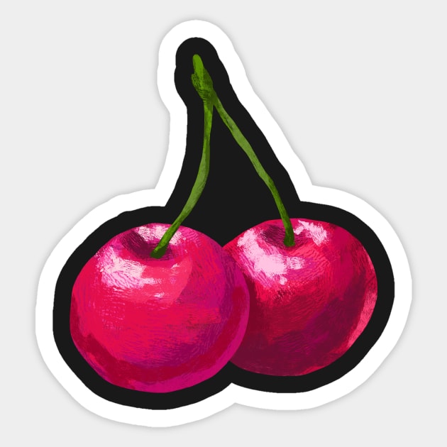 Cherries Sticker by pastanaut